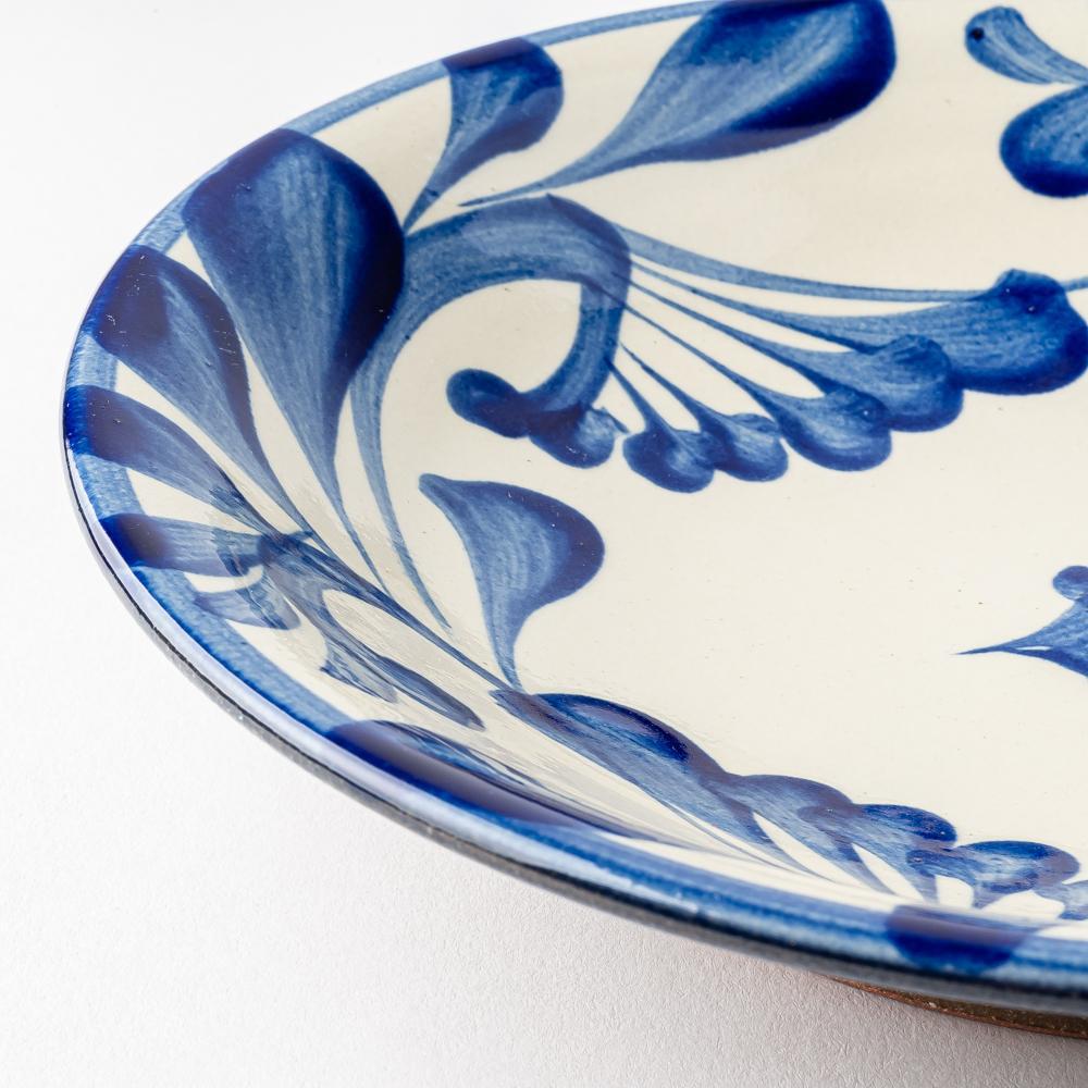 やちむん 陶眞窯 7寸皿 染付 コバルト唐草 やちむん 陶眞窯 やちむん