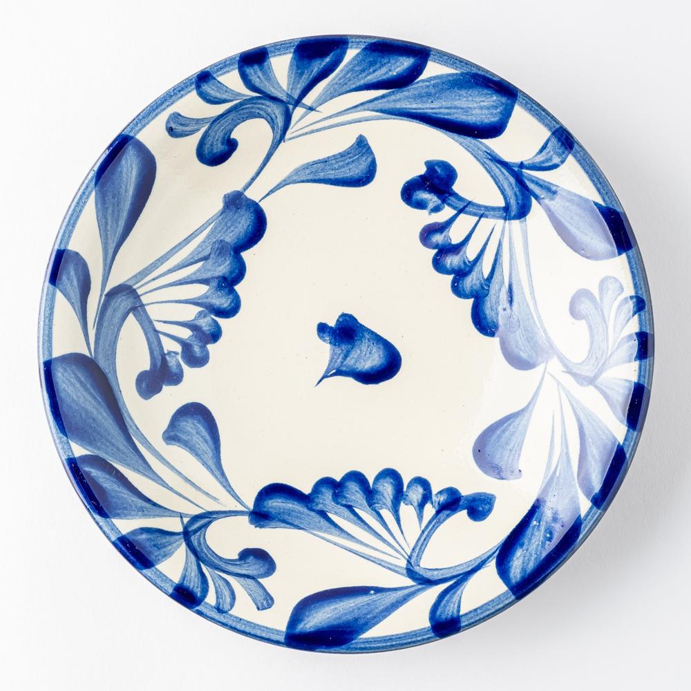 やちむん 陶眞窯 7寸皿 染付 コバルト唐草 やちむん 陶眞窯 やちむん