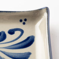 やちむん 陶眞窯 長角皿(13×20) 染付 コバルト唐草 やちむん 陶眞窯 やちむん