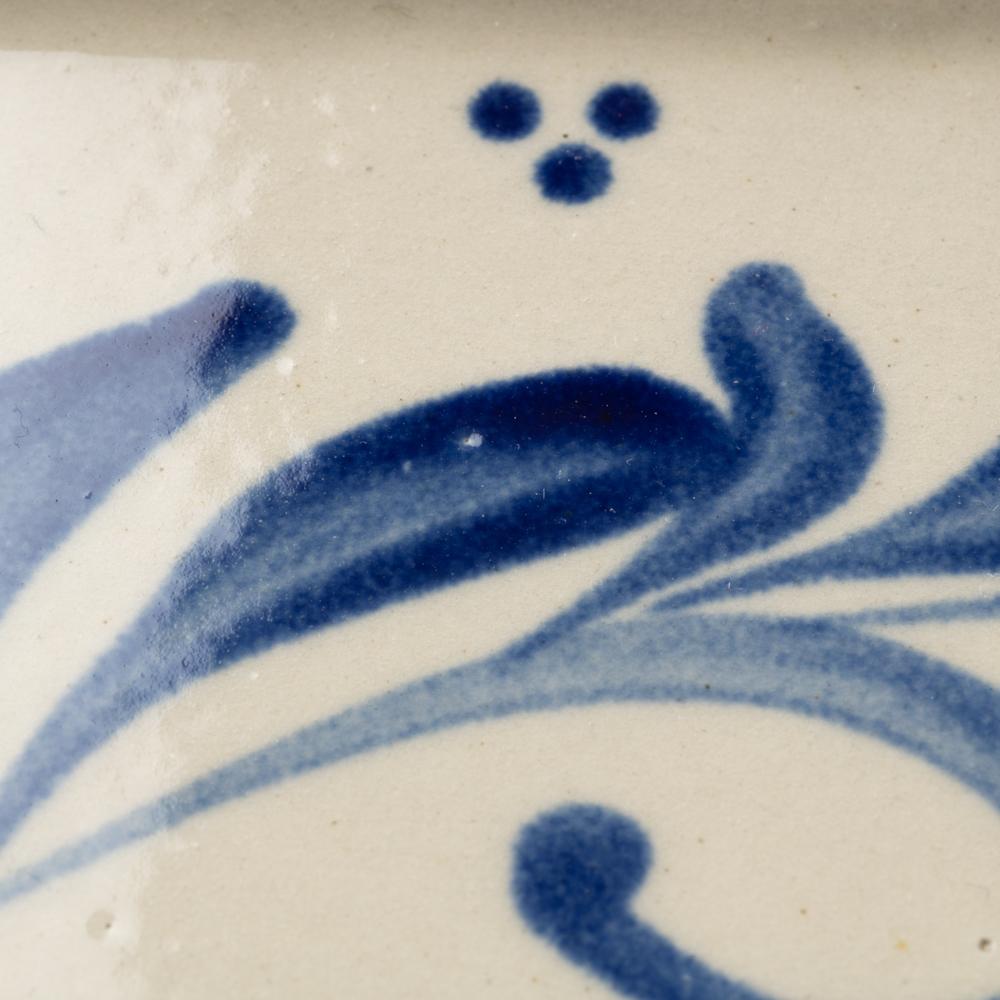やちむん 陶眞窯 長角皿(13×20) 染付 コバルト唐草 やちむん 陶眞窯 やちむん