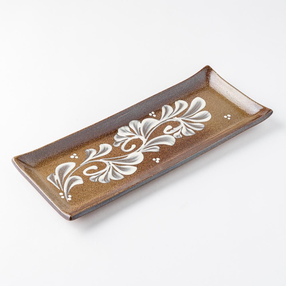 やちむん 陶眞窯 長角皿（サンマ皿） 白いっちん ¥4,280 大人の焼き物