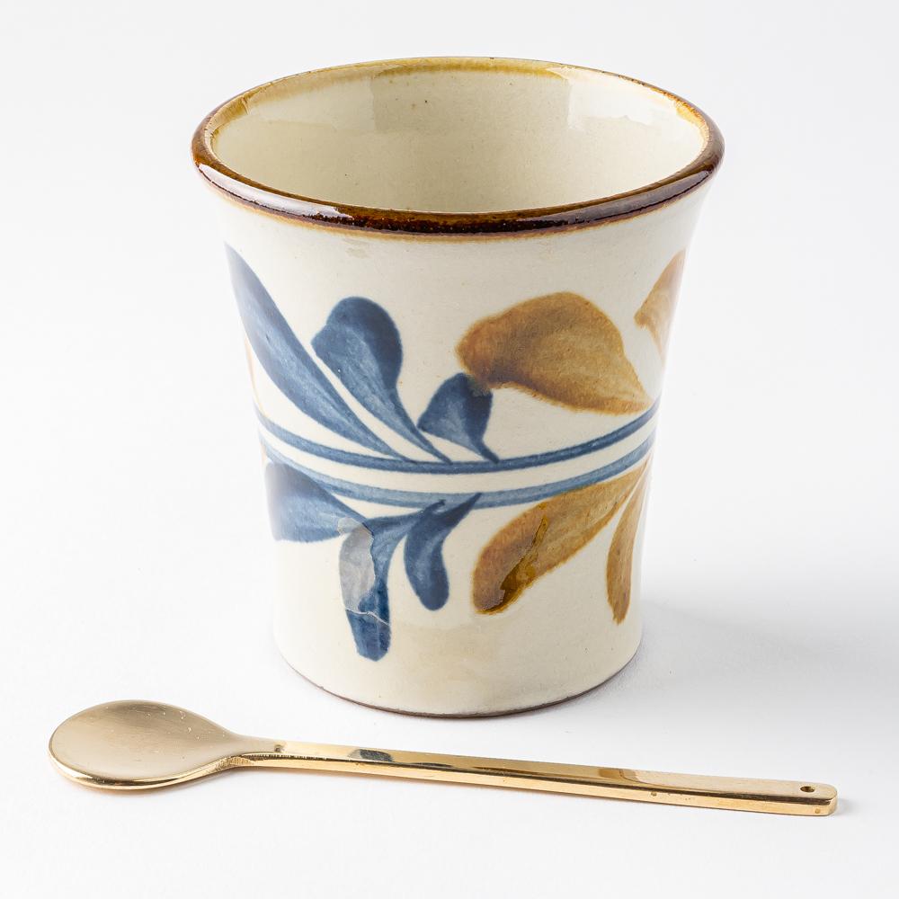 やちむん 陶眞窯 フリーカップ 染付 デイゴ唐草 やちむん 陶眞窯 やちむん