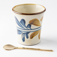 やちむん 陶眞窯 フリーカップ 染付 デイゴ唐草 やちむん 陶眞窯 やちむん