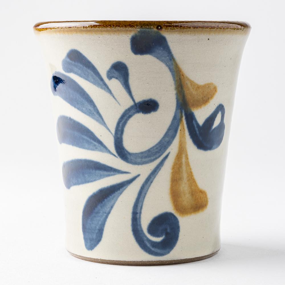 やちむん 陶眞窯 フリーカップ 染付 ゴスアメ唐草 やちむん 陶眞窯 やちむん