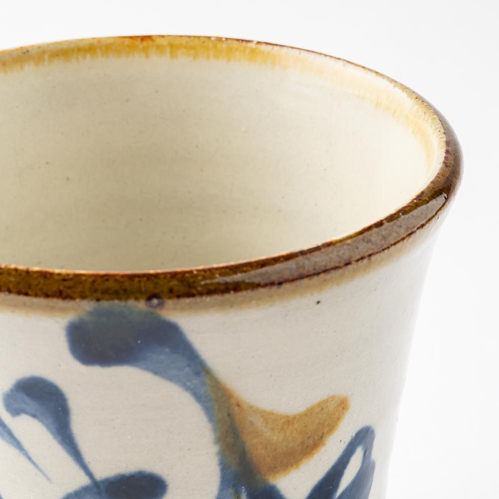 やちむん 陶眞窯 フリーカップ 染付 ゴスアメ唐草 やちむん 陶眞窯 やちむん