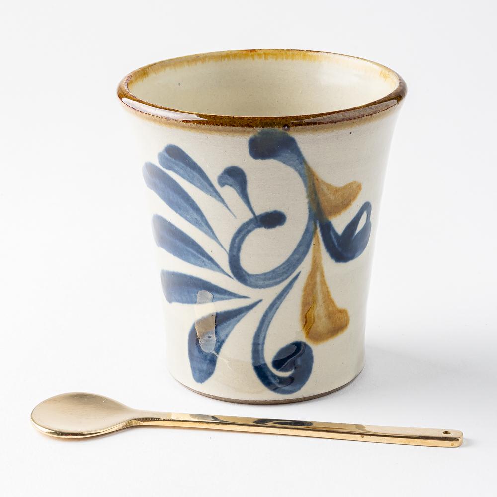 やちむん 陶眞窯 フリーカップ 染付 ゴスアメ唐草 やちむん 陶眞窯 やちむん