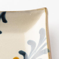 やちむん 陶眞窯 四角皿(15cm) デイゴ唐草 やちむん 陶眞窯 やちむん