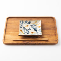 やちむん 陶眞窯 四角皿(15cm) ゴスアメ唐草 やちむん 陶眞窯 やちむん