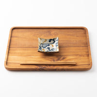 やちむん 陶眞窯 四角皿(8.5cm) ゴスアメ唐草 やちむん 陶眞窯 やちむん