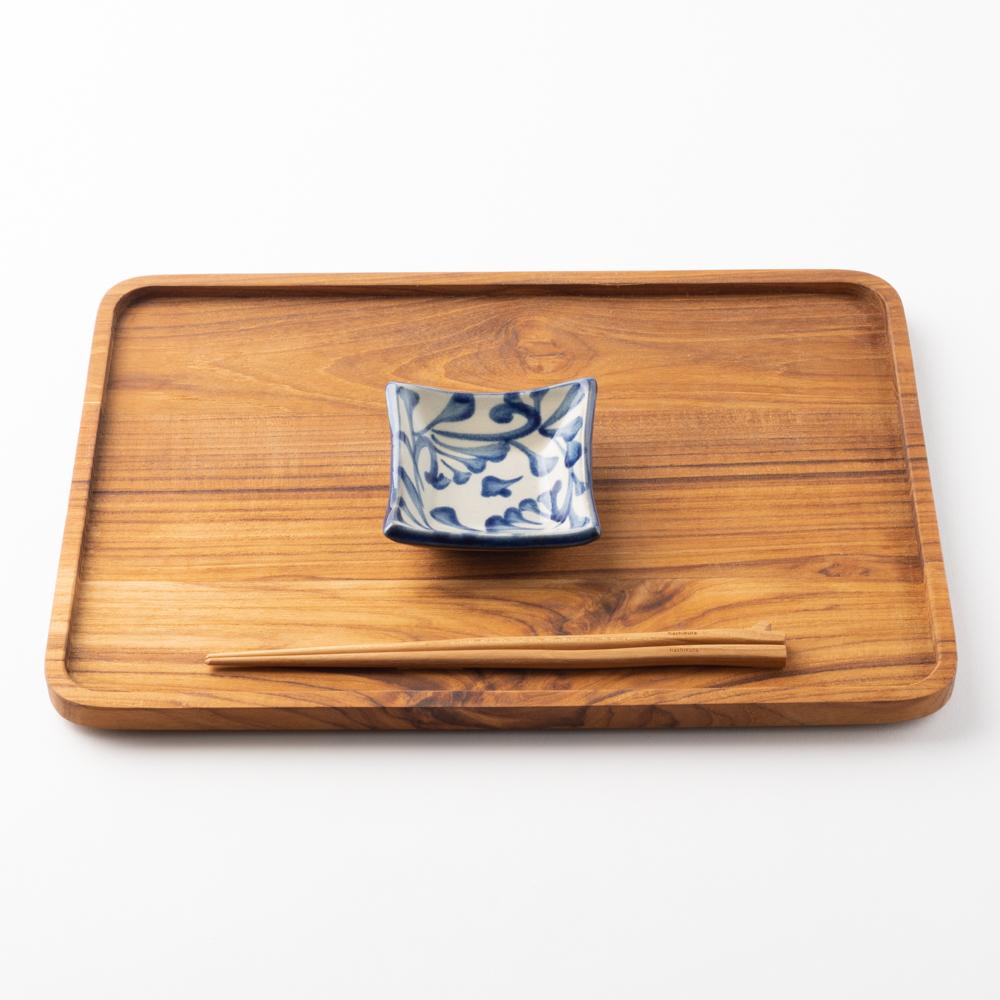 やちむん 陶眞窯 四角皿(8.5cm) コバルト唐草 やちむん 陶眞窯 やちむん