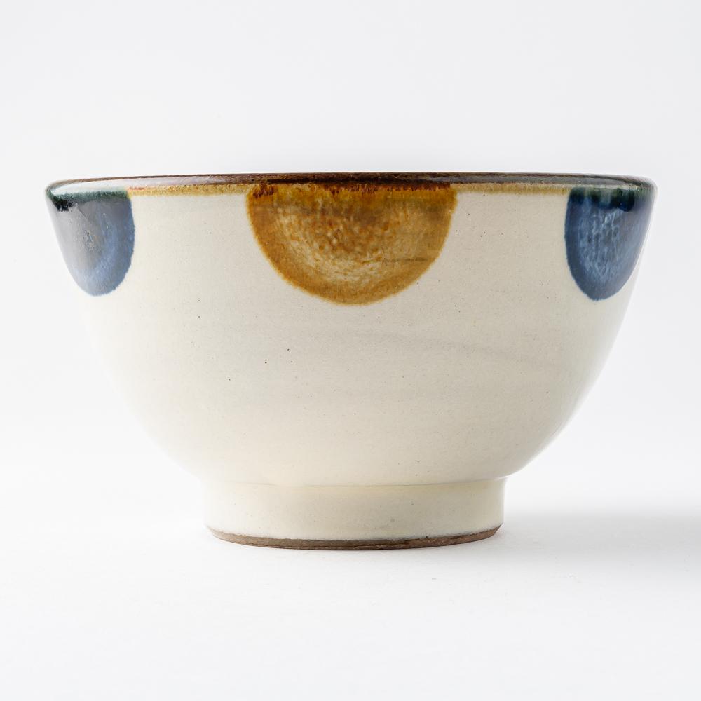 やちむん 陶眞窯 汁マカイ 染付 ドット(ゴスアメ) やちむん 陶眞窯 やちむん