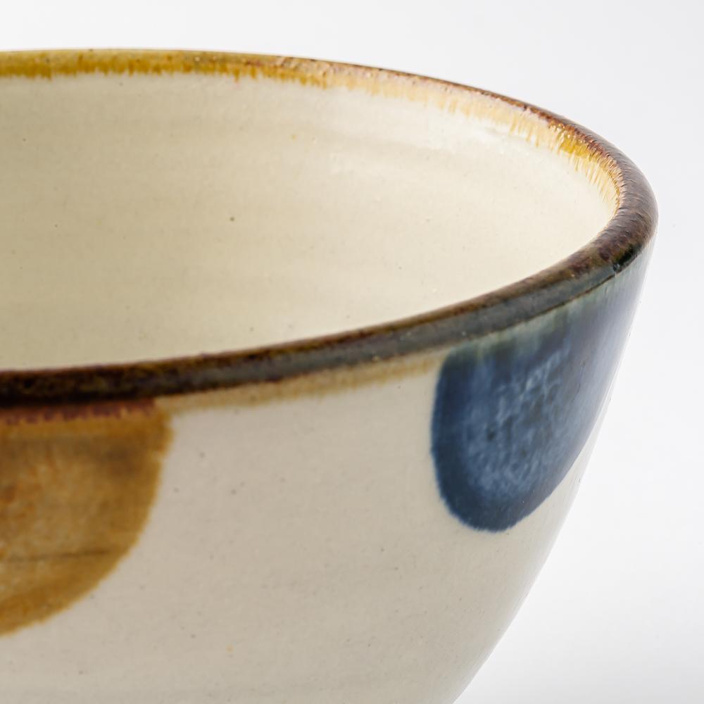 やちむん 陶眞窯 汁マカイ 染付 ドット(ゴスアメ) やちむん 陶眞窯 やちむん