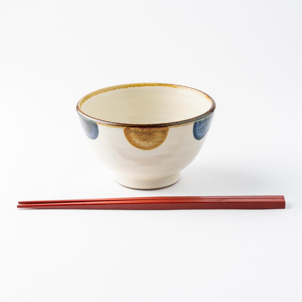 やちむん 陶眞窯 汁マカイ 染付 ドット(ゴスアメ) やちむん 陶眞窯 やちむん