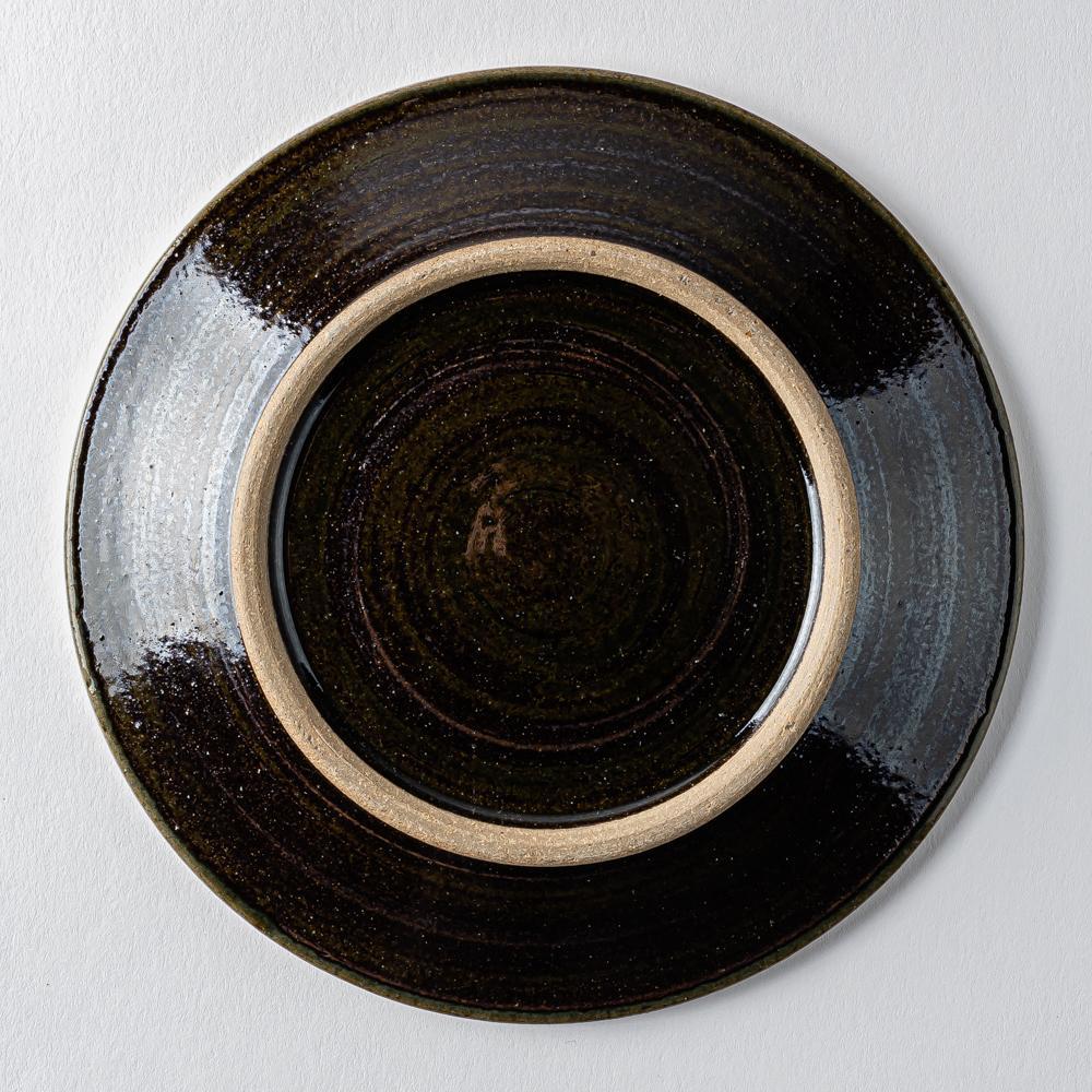 やちむん 育陶園 唐草線彫 5寸皿 白唐草 やちむん 育陶園 やちむん