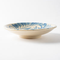 やちむん工房 與那嶺 唐草染付 7寸皿 パステルシリーズ(水色) やちむん工房 與那嶺 やちむん