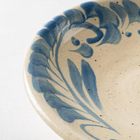 やちむん工房 與那嶺 唐草染付 7寸皿 パステルシリーズ(水色) やちむん工房 與那嶺 やちむん