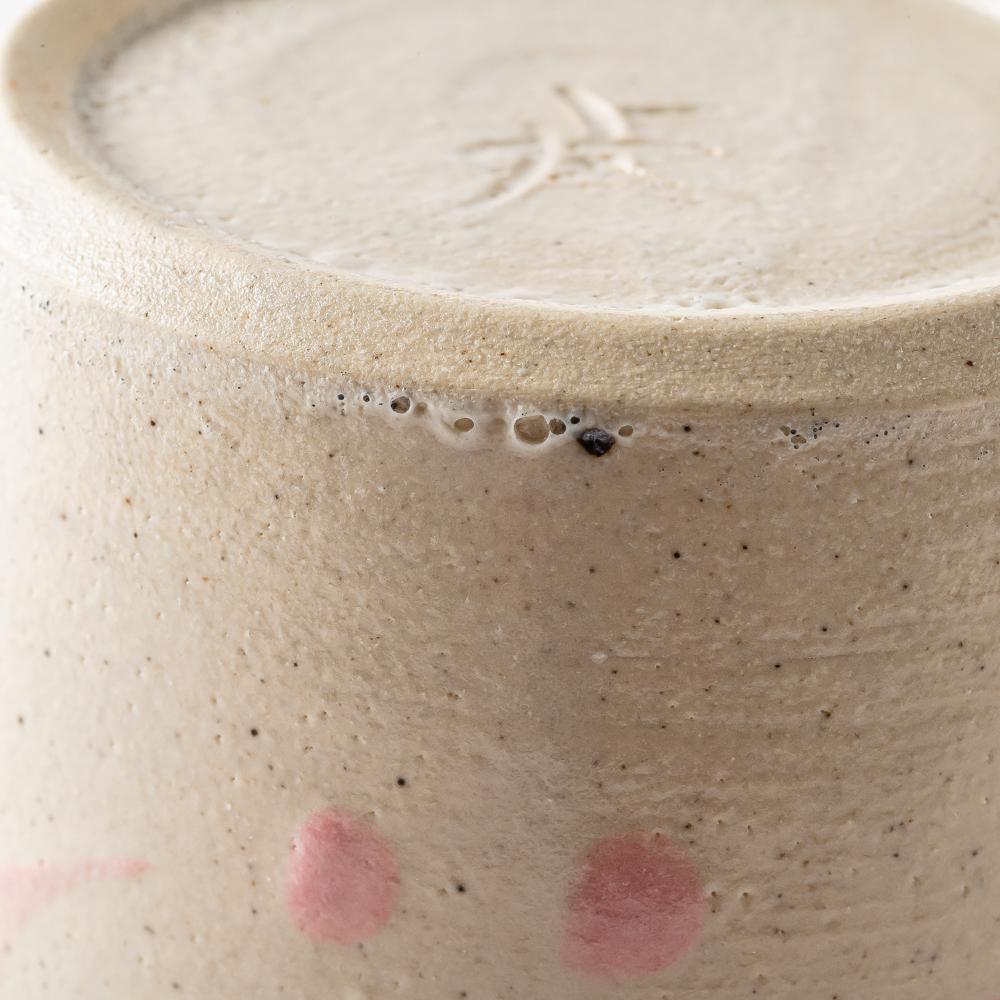 やちむん工房 與那嶺 唐草染付 フリーカップ パステルシリーズ(ピンク) やちむん工房 與那嶺 やちむん