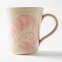 やちむん工房 與那嶺 唐草染付 マグカップ パステルシリーズ(ピンク) やちむん工房 與那嶺 やちむん