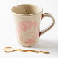 やちむん工房 與那嶺 唐草染付 マグカップ パステルシリーズ(ピンク) やちむん工房 與那嶺 やちむん