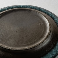 陶房薄氷 水泡氷裂貫入釉 17cmリム皿 陶房薄氷 作家 川合太一 陶磁器作家もの
