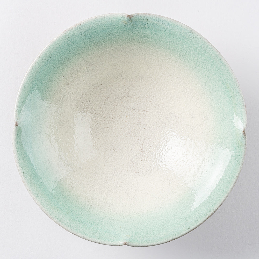 雅峰窯 花形鉢(ターコイズブルー) 丹波焼 雅峰窯 丹波焼