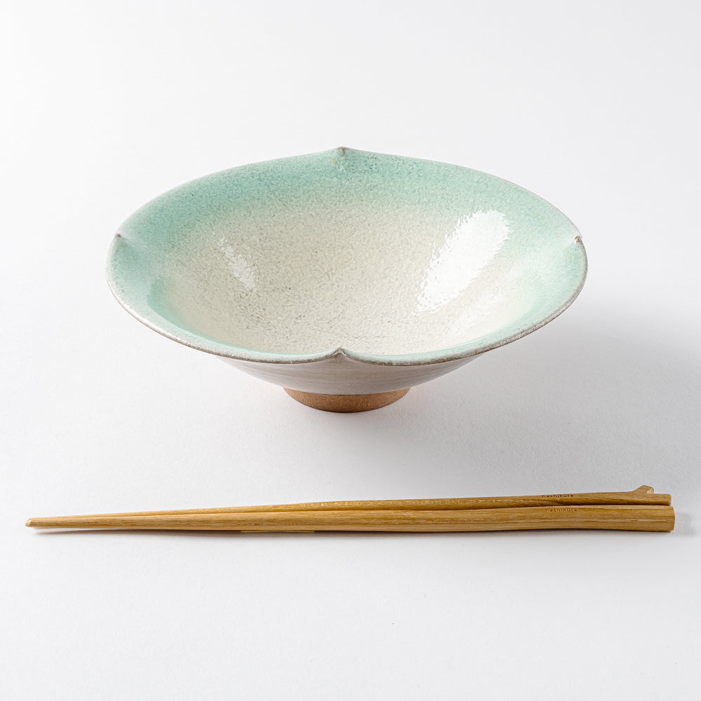 雅峰窯 花形鉢(ターコイズブルー) 丹波焼 雅峰窯 丹波焼