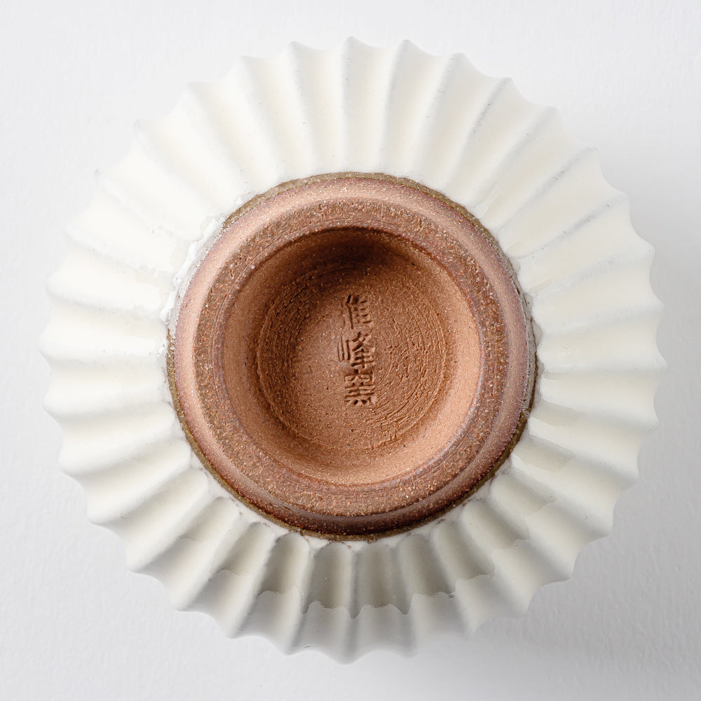 雅峰窯 鎬・フリーカップ(内ピンク、外白) 丹波焼 雅峰窯 丹波焼