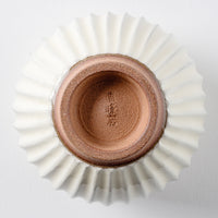 雅峰窯 鎬・フリーカップ(内ピンク、外白) 丹波焼 雅峰窯 丹波焼