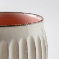 雅峰窯 鎬・フリーカップ(内ピンク、外白) 丹波焼 雅峰窯 丹波焼