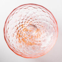 ななこ文様 コンポート サーモンピンク ガラス作家 坂田裕昭 ガラスもの