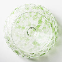 ななこ文様 コンポート 松葉色 ガラス作家 坂田裕昭 ガラスもの