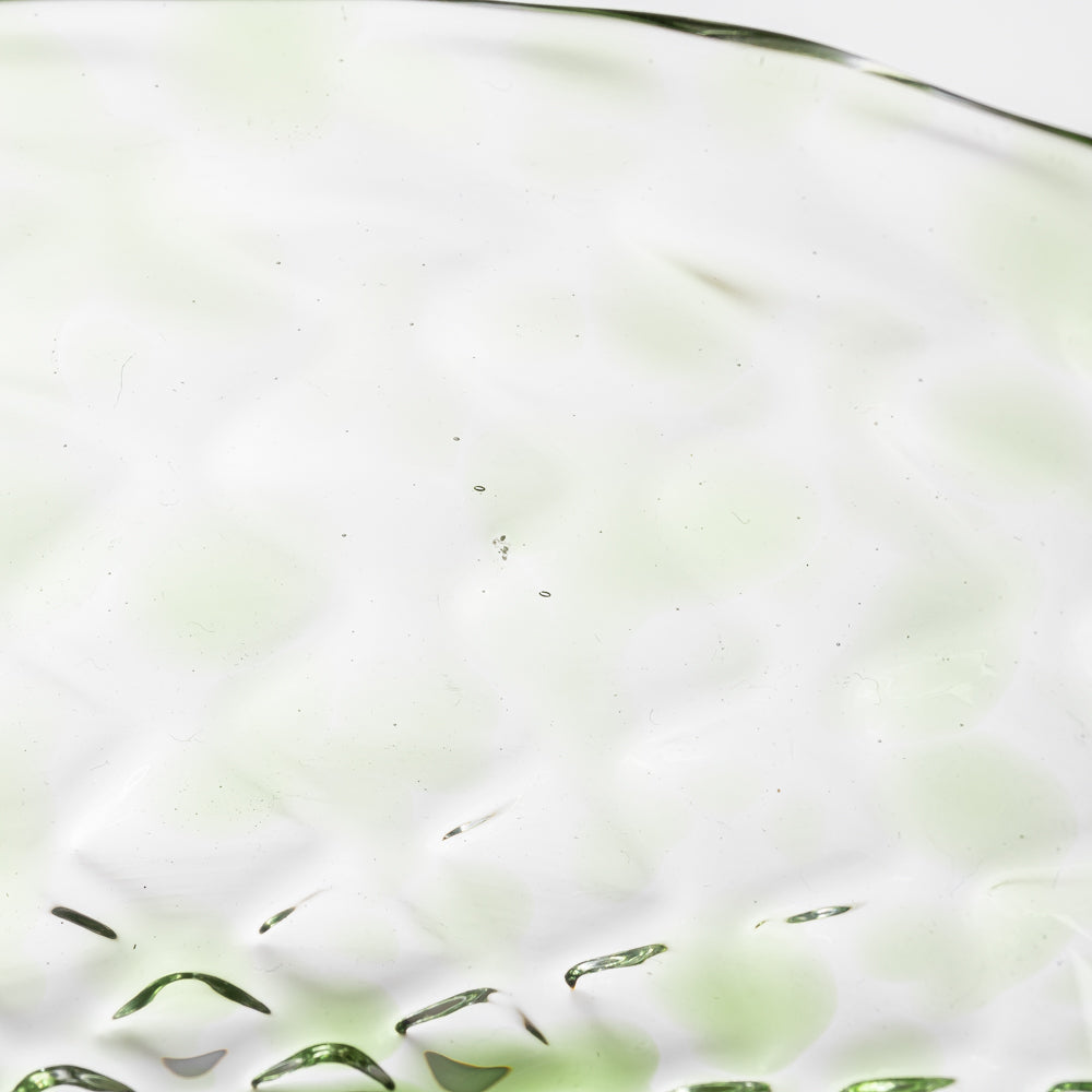 ななこ文様 コンポート 松葉色 ガラス作家 坂田裕昭 ガラスもの