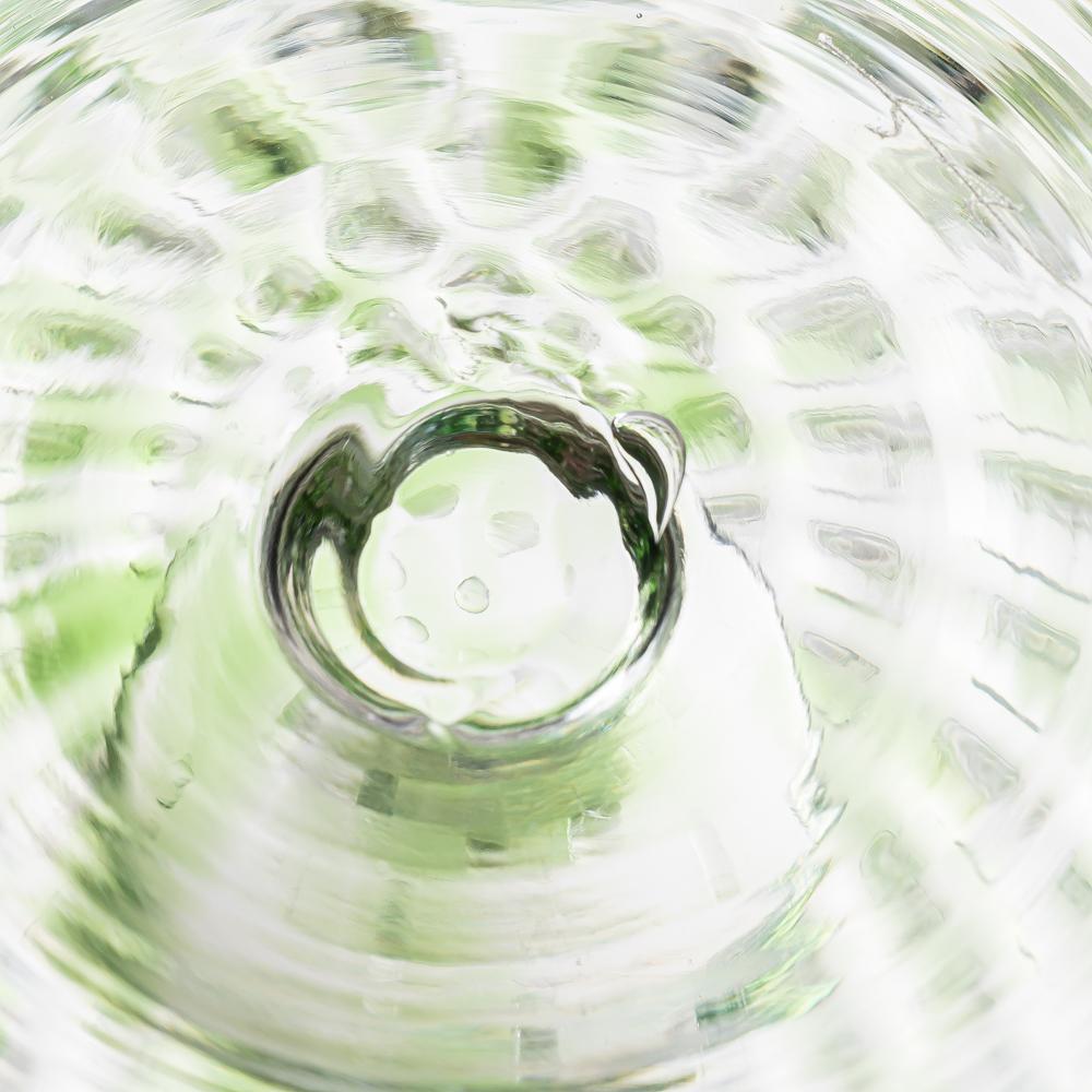 ななこ文様 コンポート 松葉色 ガラス作家 坂田裕昭 ガラスもの