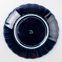 カネコ小兵製陶所 ぎやまん陶 茄子紺ブルー 七寸皿 美濃焼 カネコ小兵製陶所 美濃焼