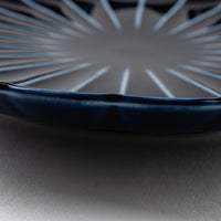 カネコ小兵製陶所 ぎやまん陶 茄子紺ブルー 七寸皿 美濃焼 カネコ小兵製陶所 美濃焼