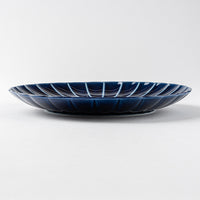 カネコ小兵製陶所 ぎやまん陶 茄子紺ブルー 八寸皿 美濃焼 カネコ小兵製陶所 美濃焼