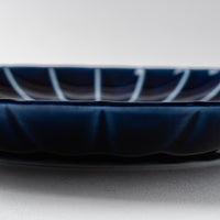 カネコ小兵製陶所 ぎやまん陶 茄子紺ブルー 八寸皿 美濃焼 カネコ小兵製陶所 美濃焼