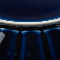 カネコ小兵製陶所 ぎやまん陶 茄子紺ブルー 八寸皿 美濃焼 カネコ小兵製陶所 美濃焼