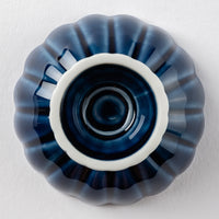 カネコ小兵製陶所 ぎやまん陶 茄子紺ブルー 高台珍味 美濃焼 カネコ小兵製陶所 美濃焼