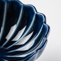 カネコ小兵製陶所 ぎやまん陶 茄子紺ブルー 高台珍味 美濃焼 カネコ小兵製陶所 美濃焼