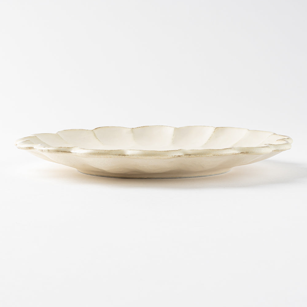 カネコ小兵製陶所 リンカ 白練 24プレート 美濃焼 カネコ小兵製陶所 美濃焼