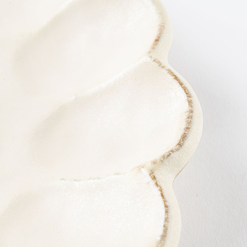 カネコ小兵製陶所 リンカ 白練 24プレート 美濃焼 カネコ小兵製陶所 美濃焼