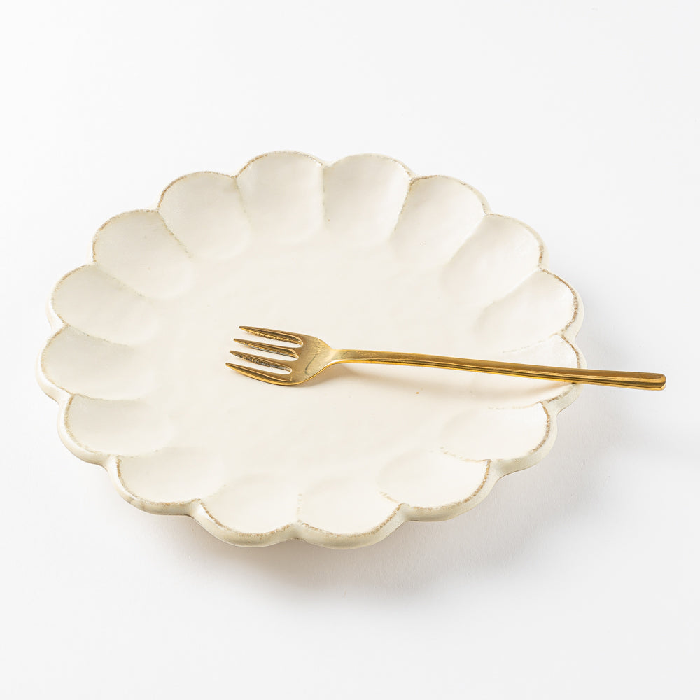 カネコ小兵製陶所 リンカ 白練 24プレート 美濃焼 カネコ小兵製陶所 美濃焼