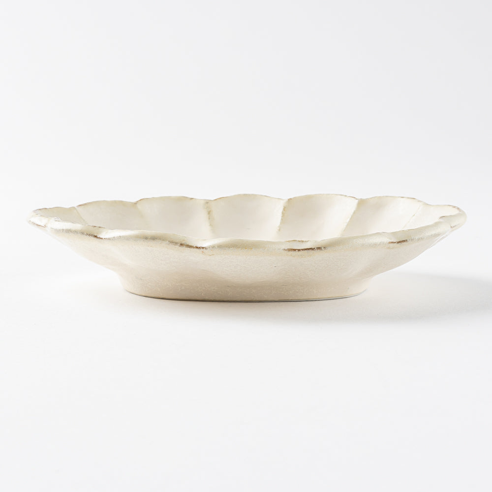 カネコ小兵製陶所 リンカ 白練 18オーバルプレート 美濃焼 カネコ小兵製陶所 美濃焼