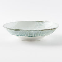 作家 西隆行 花紋皿 流釉深緑 作家 西隆行 陶磁器作家もの