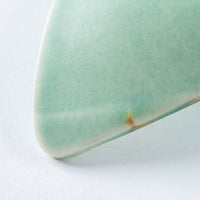 作家 柴田礼美 しずく皿-鳥/グリーン 作家 柴田礼美 陶磁器作家もの