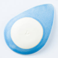 作家 柴田礼美 しずく皿-鳥/ブルー 作家 柴田礼美 陶磁器作家もの