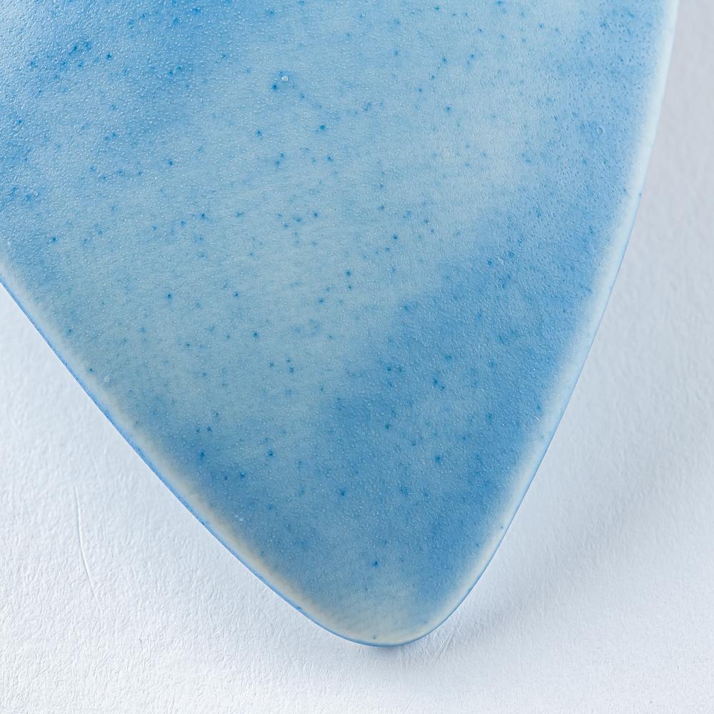 作家 柴田礼美 しずく皿20-きのこ/ブルー 作家 柴田礼美 陶磁器作家もの