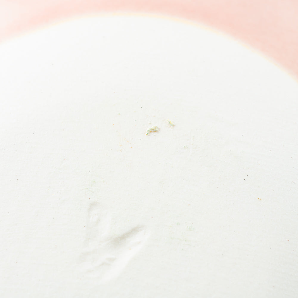 作家 柴田礼美 しずく皿20-なまけもの/ピンク 作家 柴田礼美 陶磁器作家もの