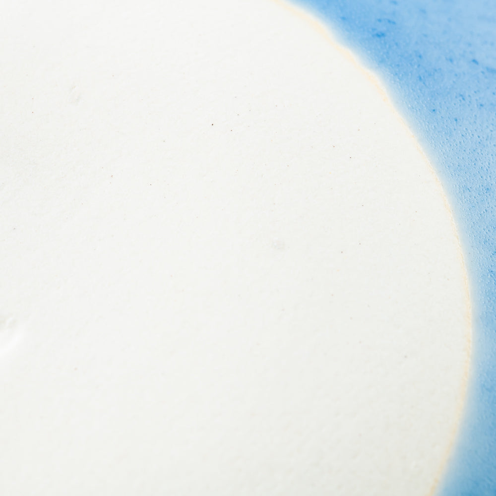 作家 柴田礼美 しずく皿20-ふくろう/ブルー 作家 柴田礼美 陶磁器作家もの